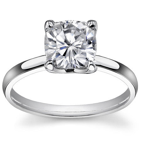 Novo Cushion Moissanite Solitaire Ring