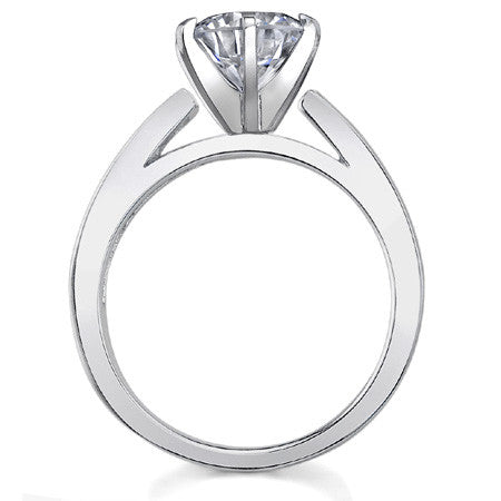 Princess Moissanite Cathedral Engagement Ring Setting 1.3ct