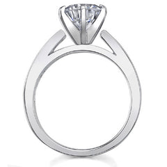 Princess Moissanite Cathedral Engagement Ring Setting 1.3ct