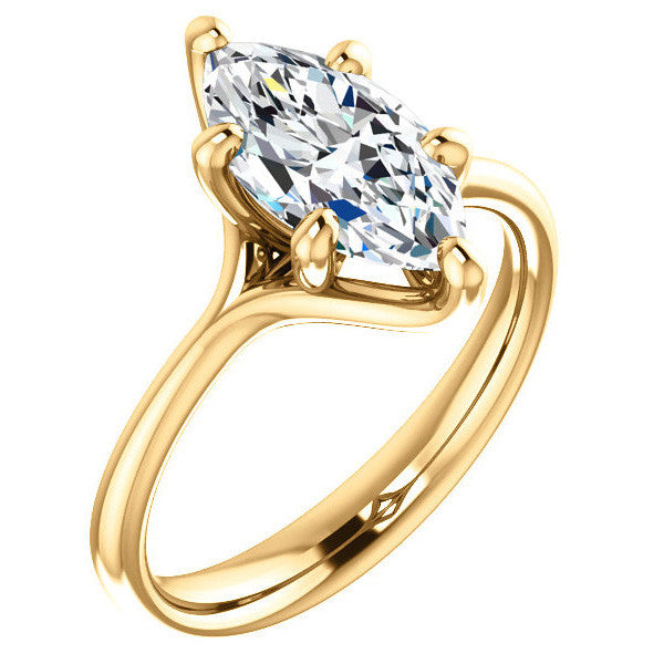 Designer Style 6 Prong Trellis Marquise Solitaire Ring