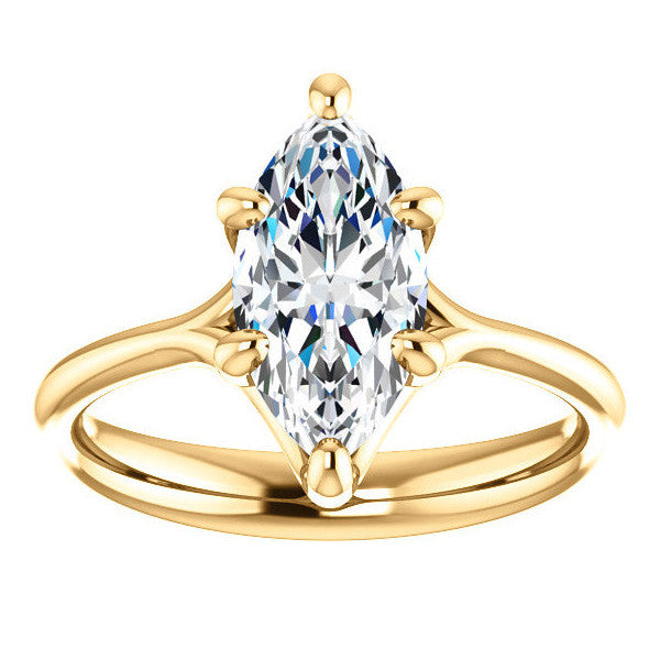Designer Style 6 Prong Trellis Marquise Solitaire Ring