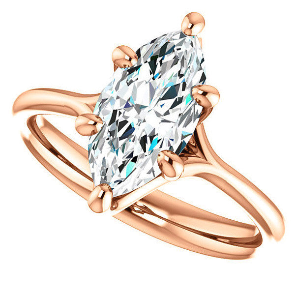 Designer Style 6 Prong Trellis Marquise Solitaire Ring