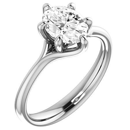 Designer Style 6 Prong Trellis Oval Solitaire Ring