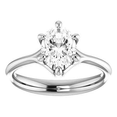 Designer Style 6 Prong Trellis Oval Solitaire Ring