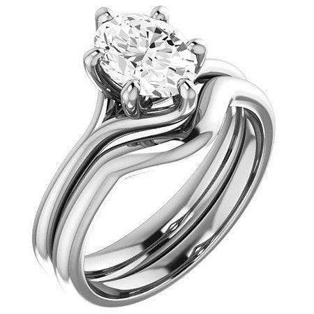 Designer Style 6 Prong Trellis Oval Solitaire Ring
