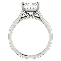 Princess cut Cathedral Solitaire Ring