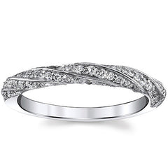 Twisted Helix Diamond/ Moissanite Wedding Band
