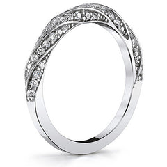 Twisted Helix Diamond/ Moissanite Wedding Band
