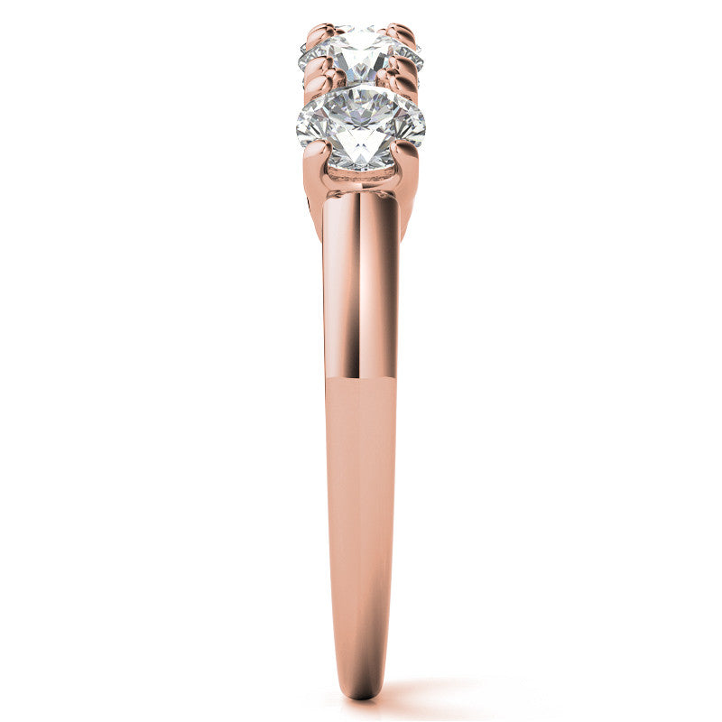 Round Brilliant Moissanite U Prong Anniversary Ring