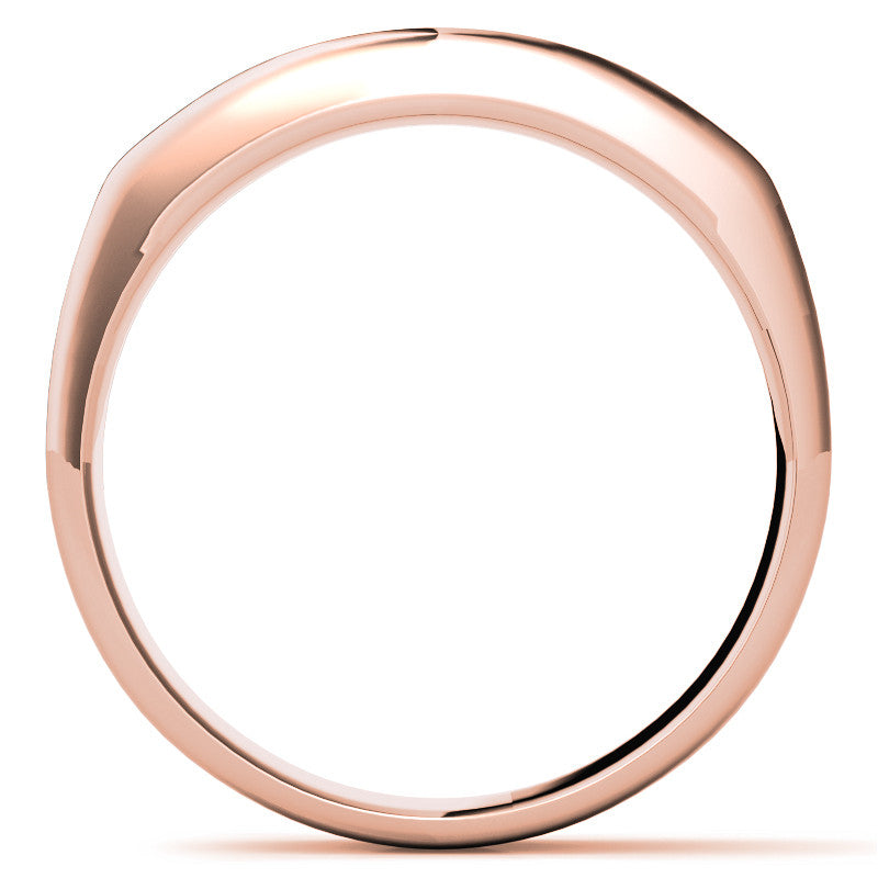 1.25ct 4mm Mens 5-stone Round Brilliant Moissanite Wedding Ring