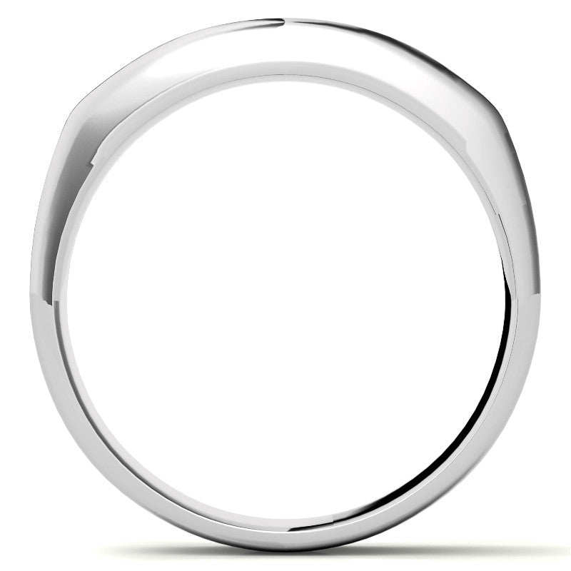 1.25ct 4mm Mens 5-stone Round Brilliant Moissanite Wedding Ring