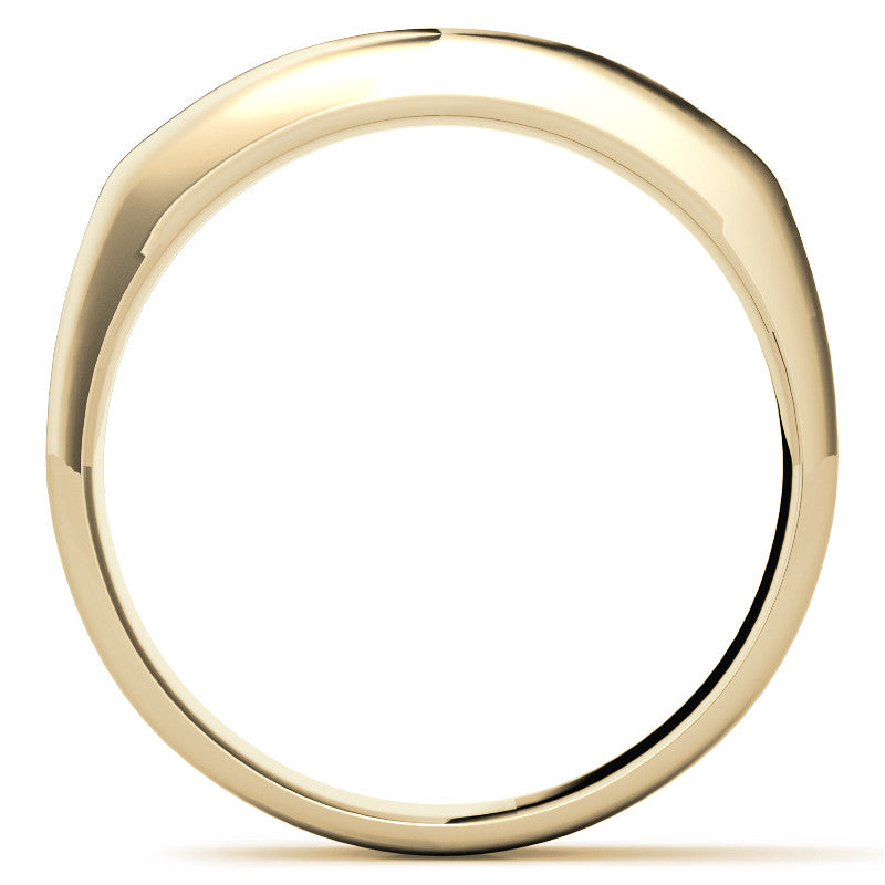 1.25ct 4mm Mens 5-stone Round Brilliant Moissanite Wedding Ring