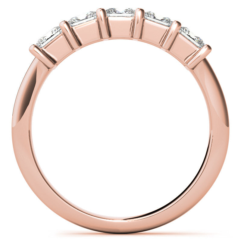 5-Stone 3.5mm Princess cut Moissanite Shared-Prong Ring