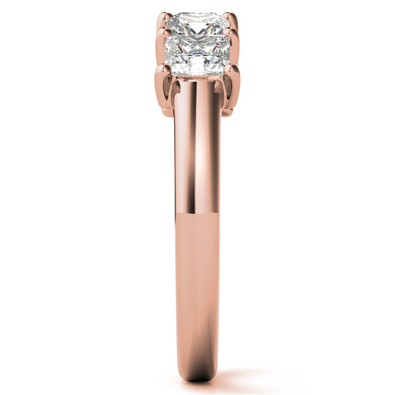 5-Stone 3.5mm Princess cut Moissanite Shared-Prong Ring