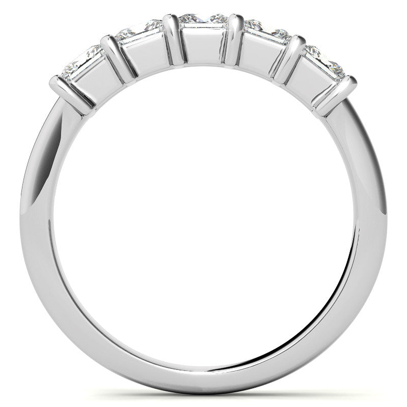 5-Stone 3.5mm Princess cut Moissanite Shared-Prong Ring