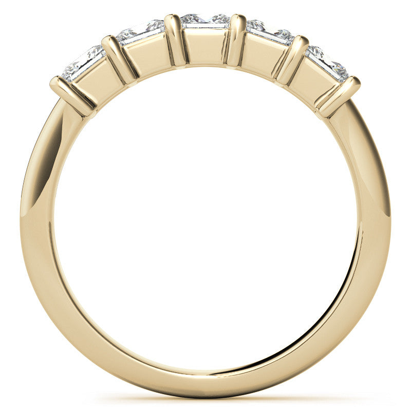5-Stone 3.5mm Princess cut Moissanite Shared-Prong Ring