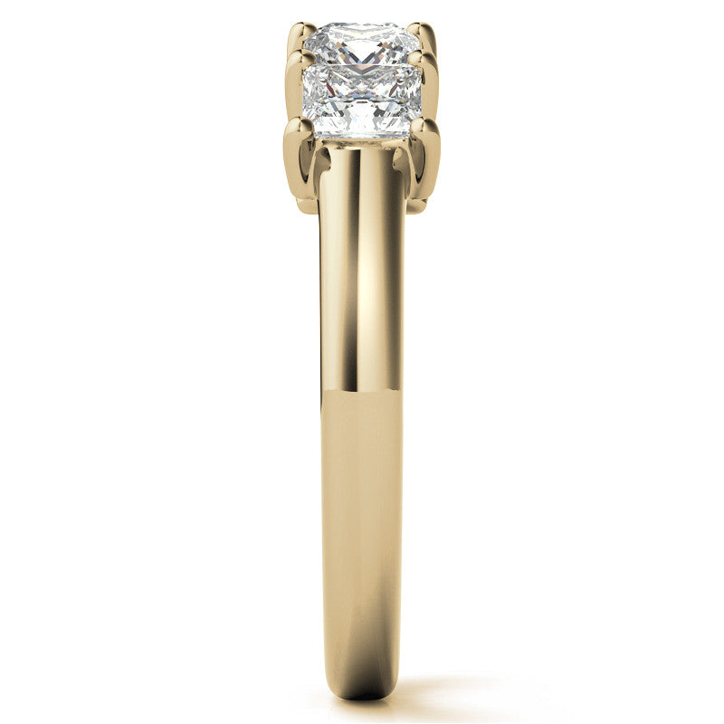 5-Stone 3.5mm Princess cut Moissanite Shared-Prong Ring