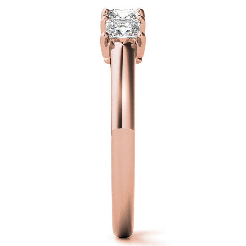 5-Stone 3mm Princess cut Moissanite Shared-Prong Ring