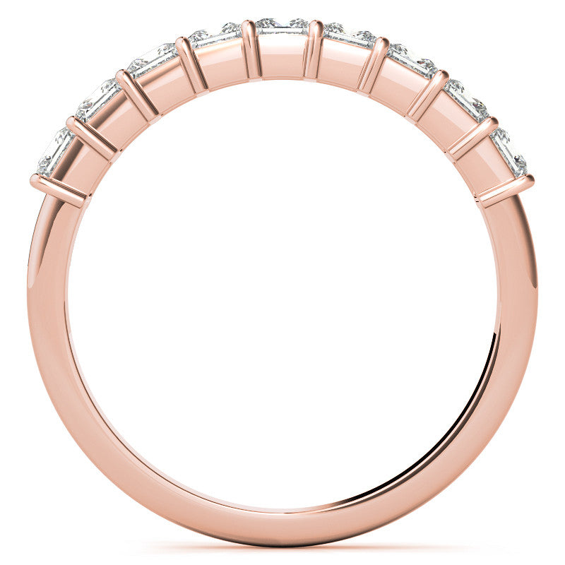 9-Stone 2.5mm Princess cut Moissanite Shared-Prong Ring