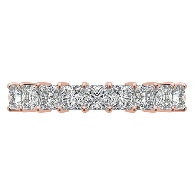 9-Stone 2.5mm Princess cut Moissanite Shared-Prong Ring