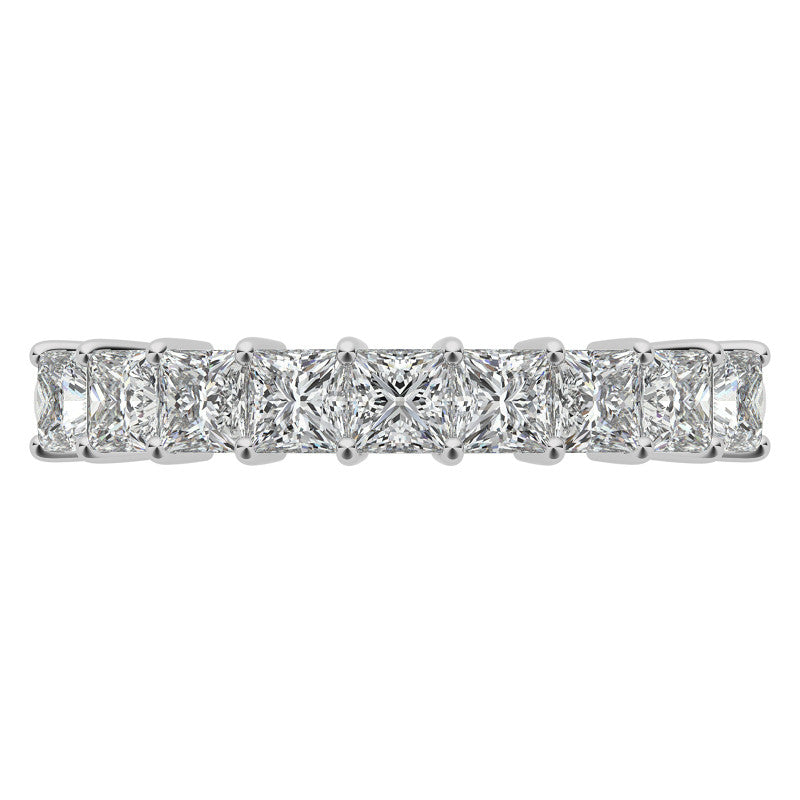 9-Stone 2.5mm Princess cut Moissanite Shared-Prong Ring