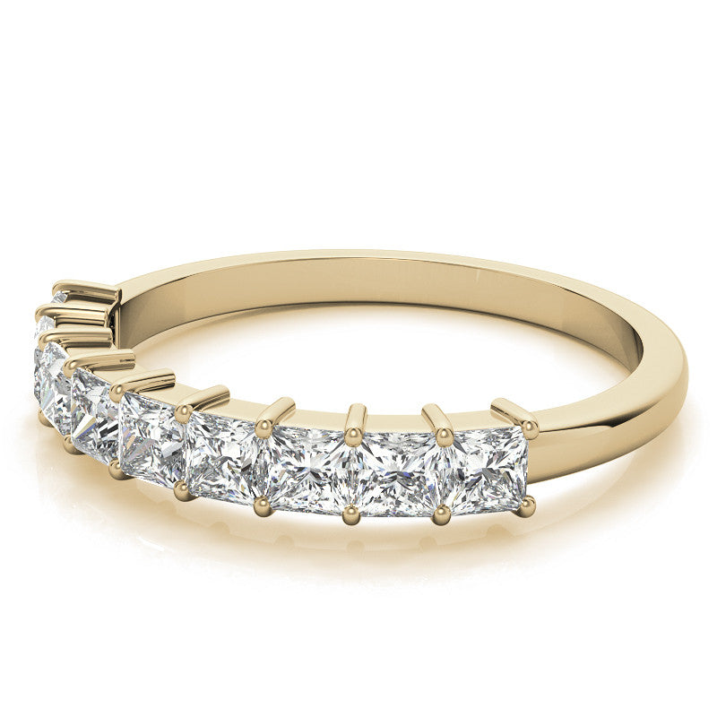 9-Stone 2.5mm Princess cut Moissanite Shared-Prong Ring