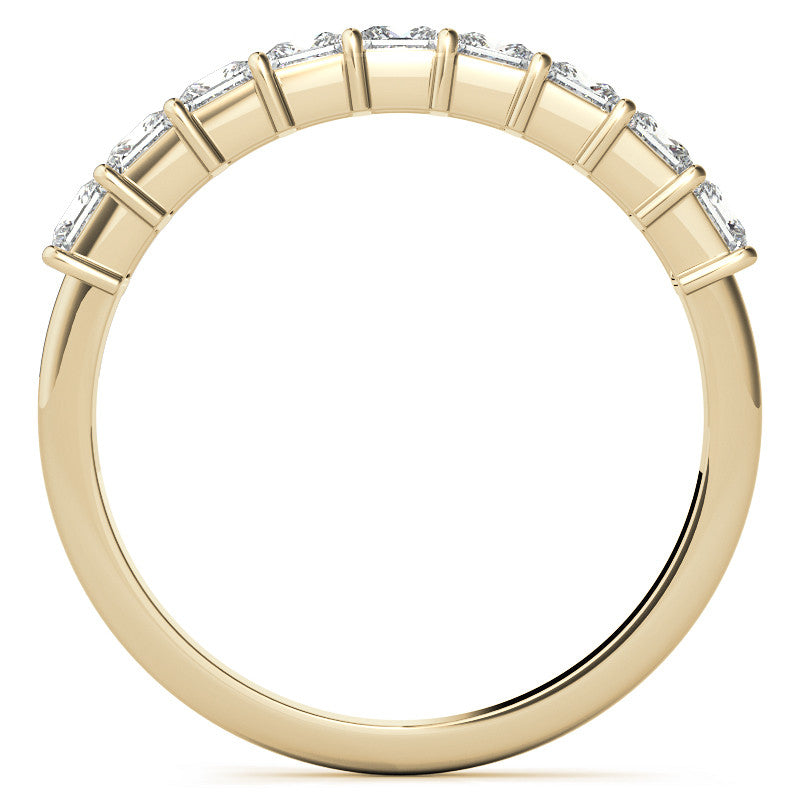 9-Stone 2.5mm Princess cut Moissanite Shared-Prong Ring