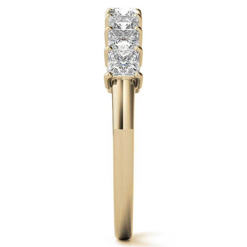 9-Stone 2.5mm Princess cut Moissanite Shared-Prong Ring