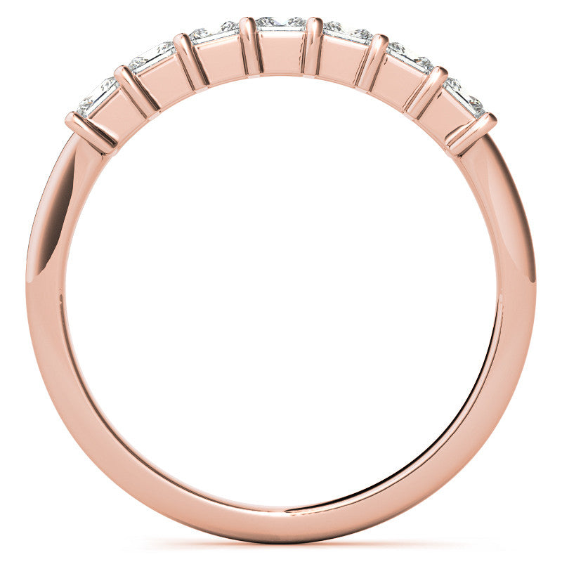 7-Stone 2.5mm Princess cut Moissanite Shared-Prong Ring