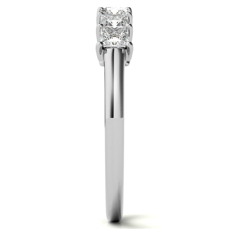 7-Stone 2.5mm Princess cut Moissanite Shared-Prong Ring