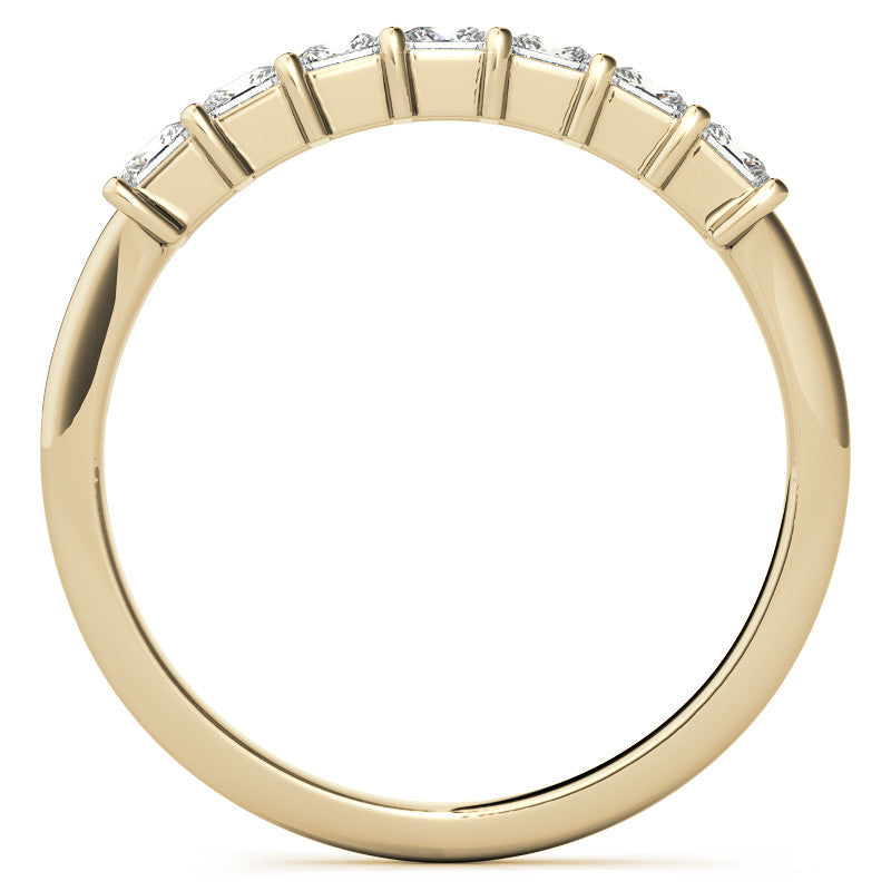 7-Stone 2.5mm Princess cut Moissanite Shared-Prong Ring