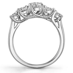 Trellis 6mm Round Brilliant Moissanite Anniversary Band 1.5ct