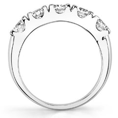 5-Stone 4.5mm Round Brilliant Moissanite Anniversary Ring 1.7ct