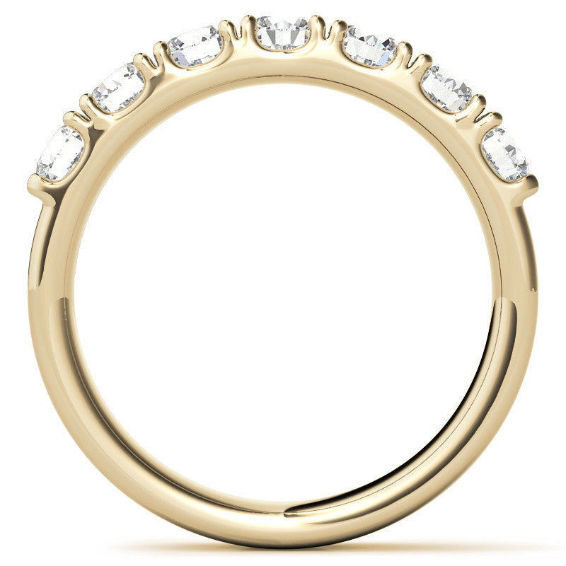 7-Stone 3.5mm Round Brilliant Moissanite Anniversary Ring 1.0ct