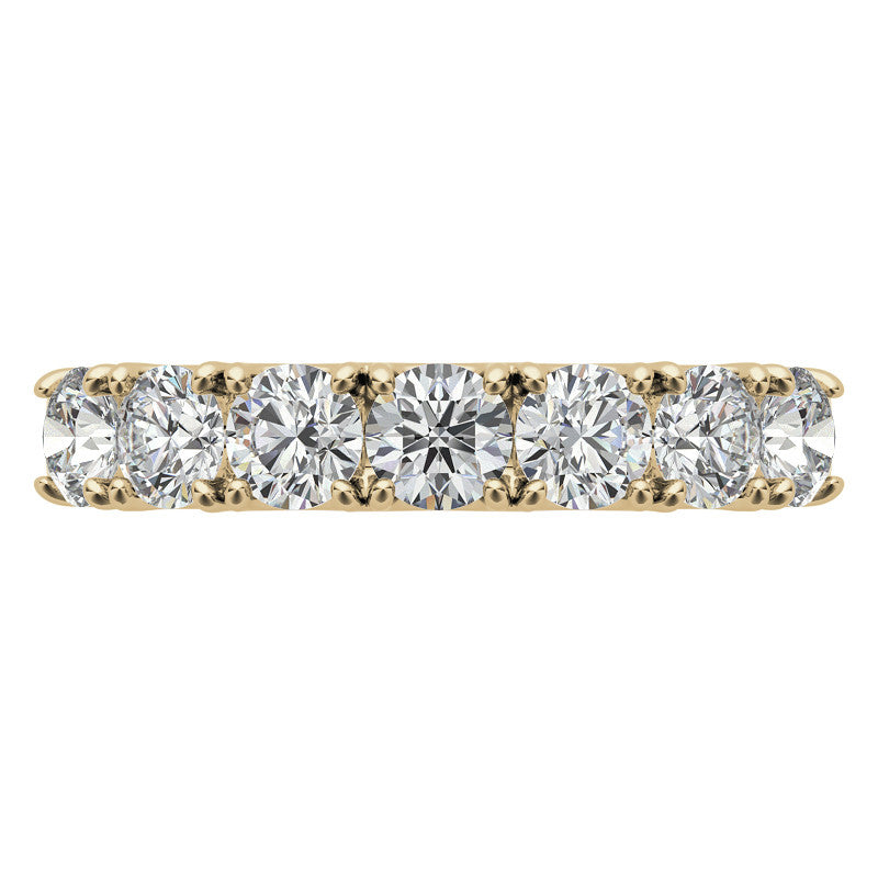 7-Stone 3.5mm Round Brilliant Moissanite Anniversary Ring 1.0ct