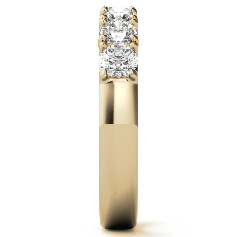 7-Stone 3.5mm Round Brilliant Moissanite Anniversary Ring 1.0ct