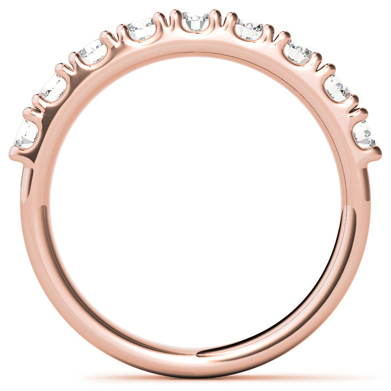 9-Stone 3mm Round Brilliant Moissanite Anniversary Ring 0.90ct