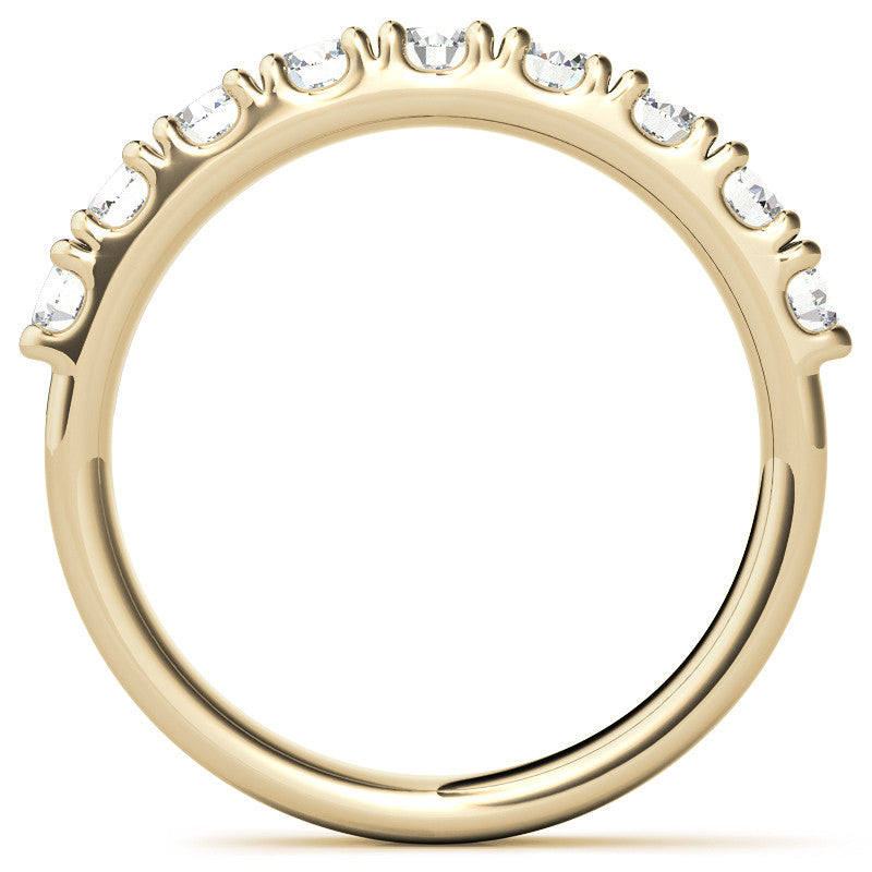9-Stone 3mm Round Brilliant Moissanite Anniversary Ring 0.90ct