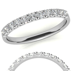 11-Stone 2mm Round Brilliant Moissanite Anniversary Ring 0.33ct