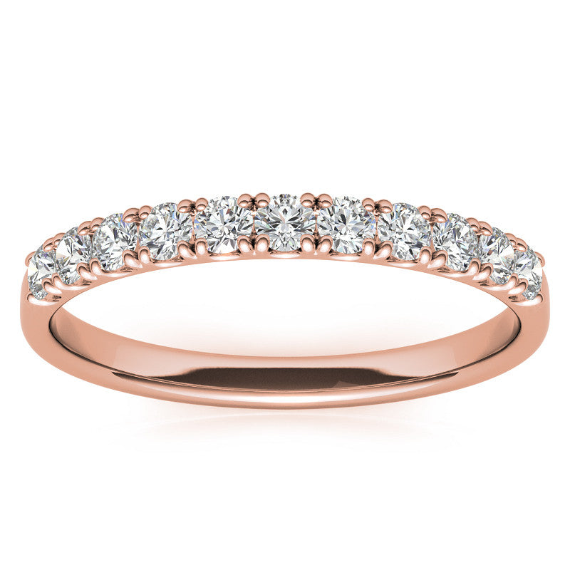 11-Stone 2mm Round Brilliant Moissanite Anniversary Ring 0.33ct