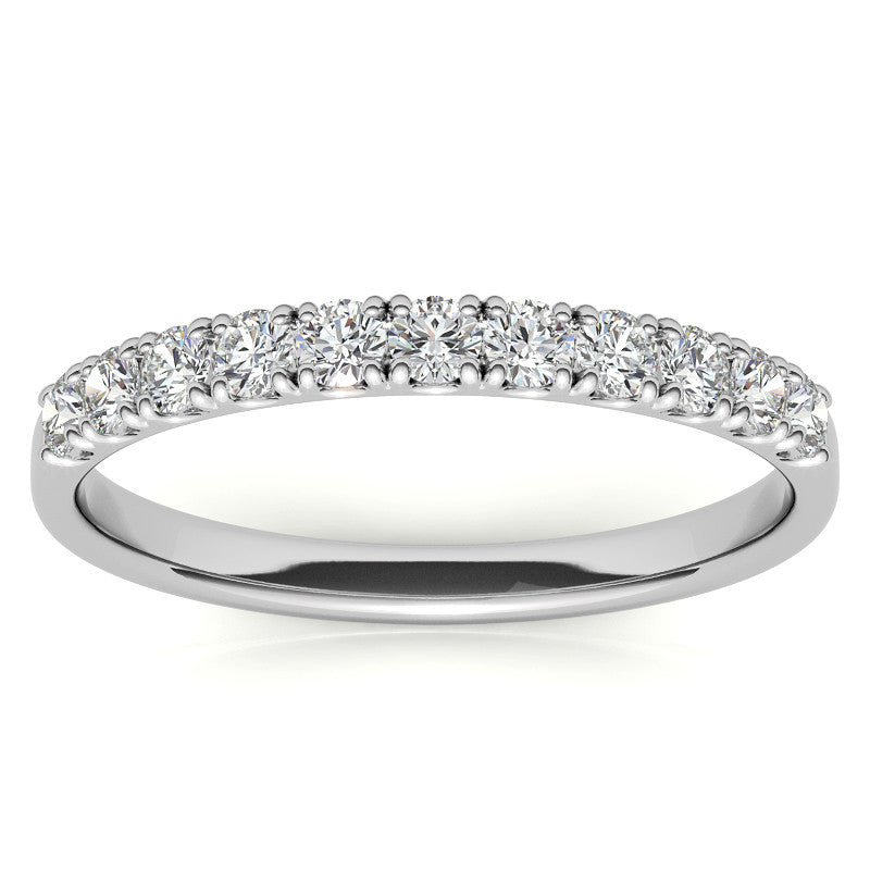 11-Stone 2mm Round Brilliant Moissanite Anniversary Ring 0.33ct