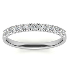 11-Stone 2mm Round Brilliant Moissanite Anniversary Ring 0.33ct