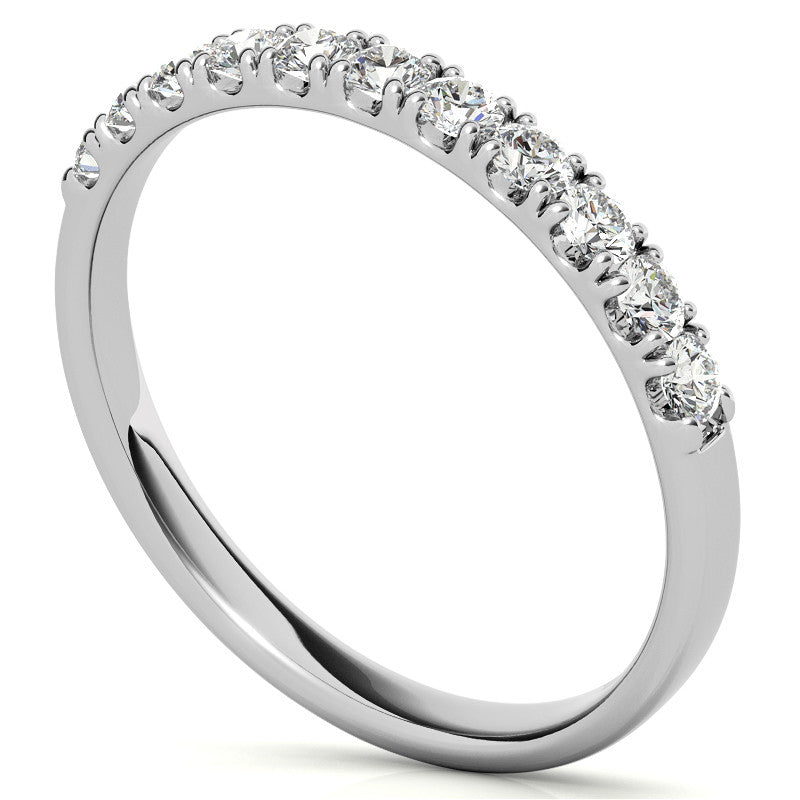 11-Stone 2mm Round Brilliant Moissanite Anniversary Ring 0.33ct