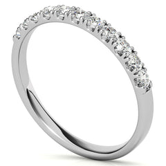 11-Stone 2mm Round Brilliant Moissanite Anniversary Ring 0.33ct