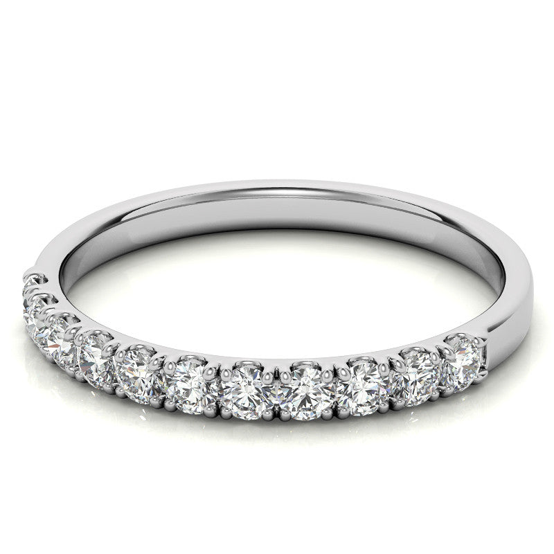 11-Stone 2mm Round Brilliant Moissanite Anniversary Ring 0.33ct
