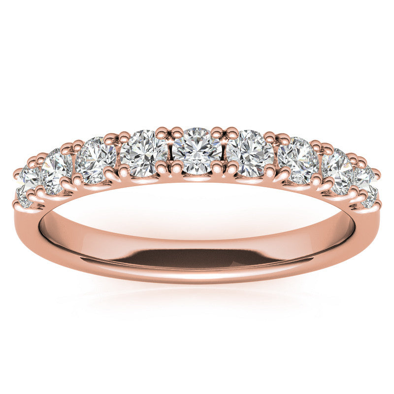 9-Stone 2.5mm Round Brilliant Moissanite Anniversary Ring 0.27ct