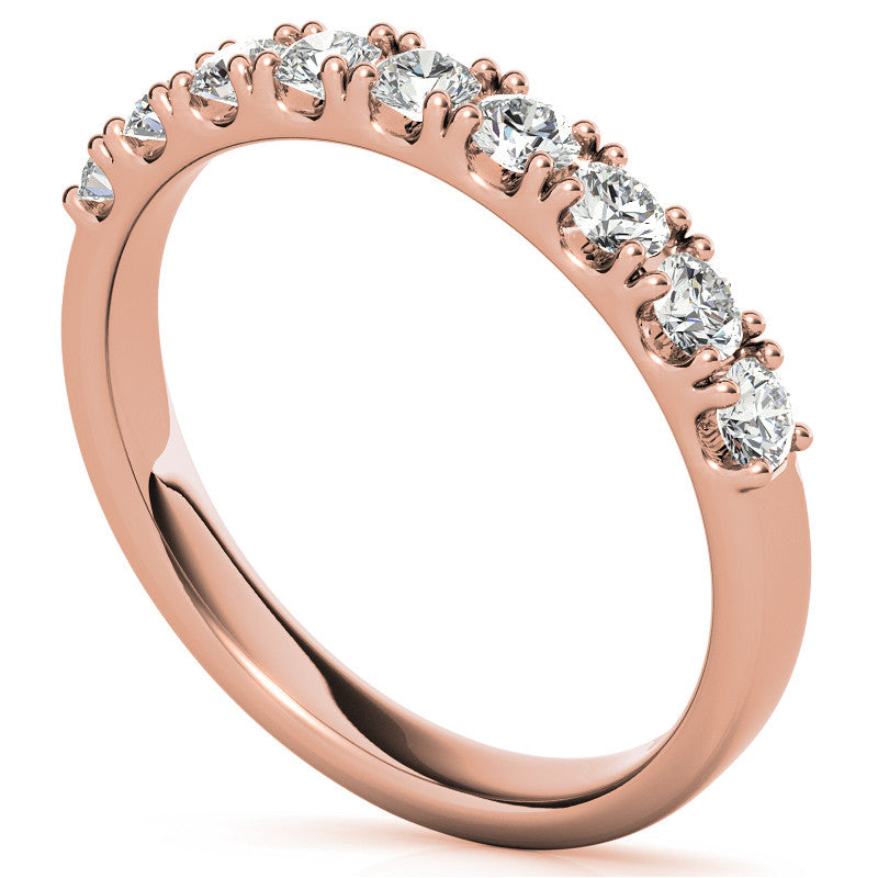 9-Stone 2.5mm Round Brilliant Moissanite Anniversary Ring 0.27ct