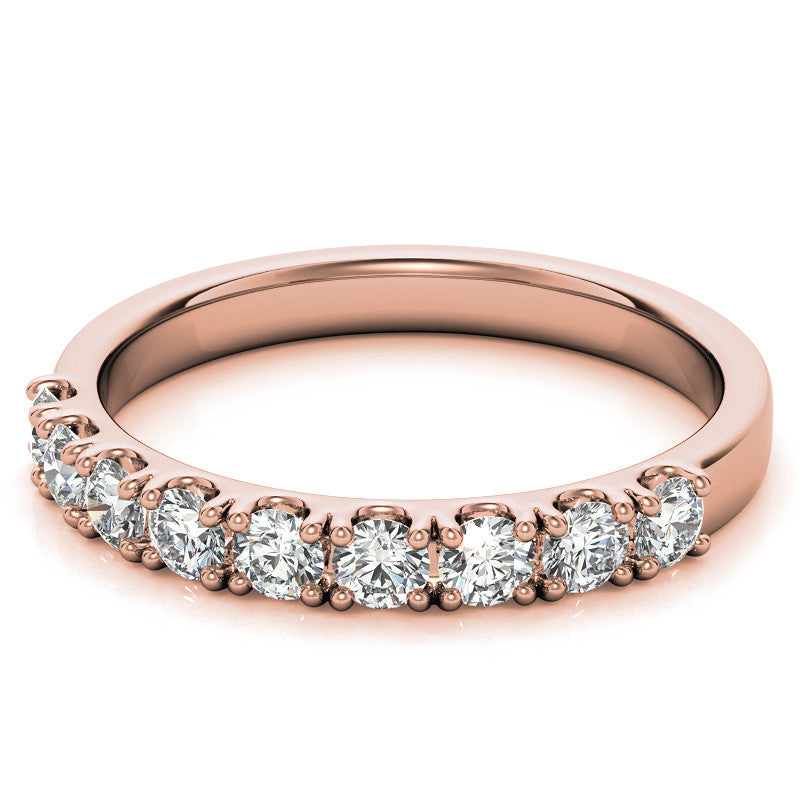 9-Stone 2.5mm Round Brilliant Moissanite Anniversary Ring 0.27ct