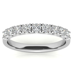 9-Stone 2.5mm Round Brilliant Moissanite Anniversary Ring 0.27ct