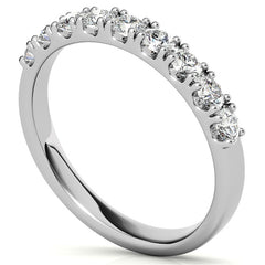 9-Stone 2.5mm Round Brilliant Moissanite Anniversary Ring 0.27ct